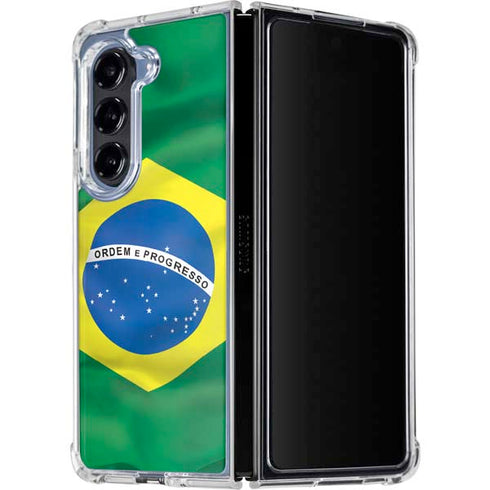Brazil Flag Galaxy Z Fold5 5G Clear Case